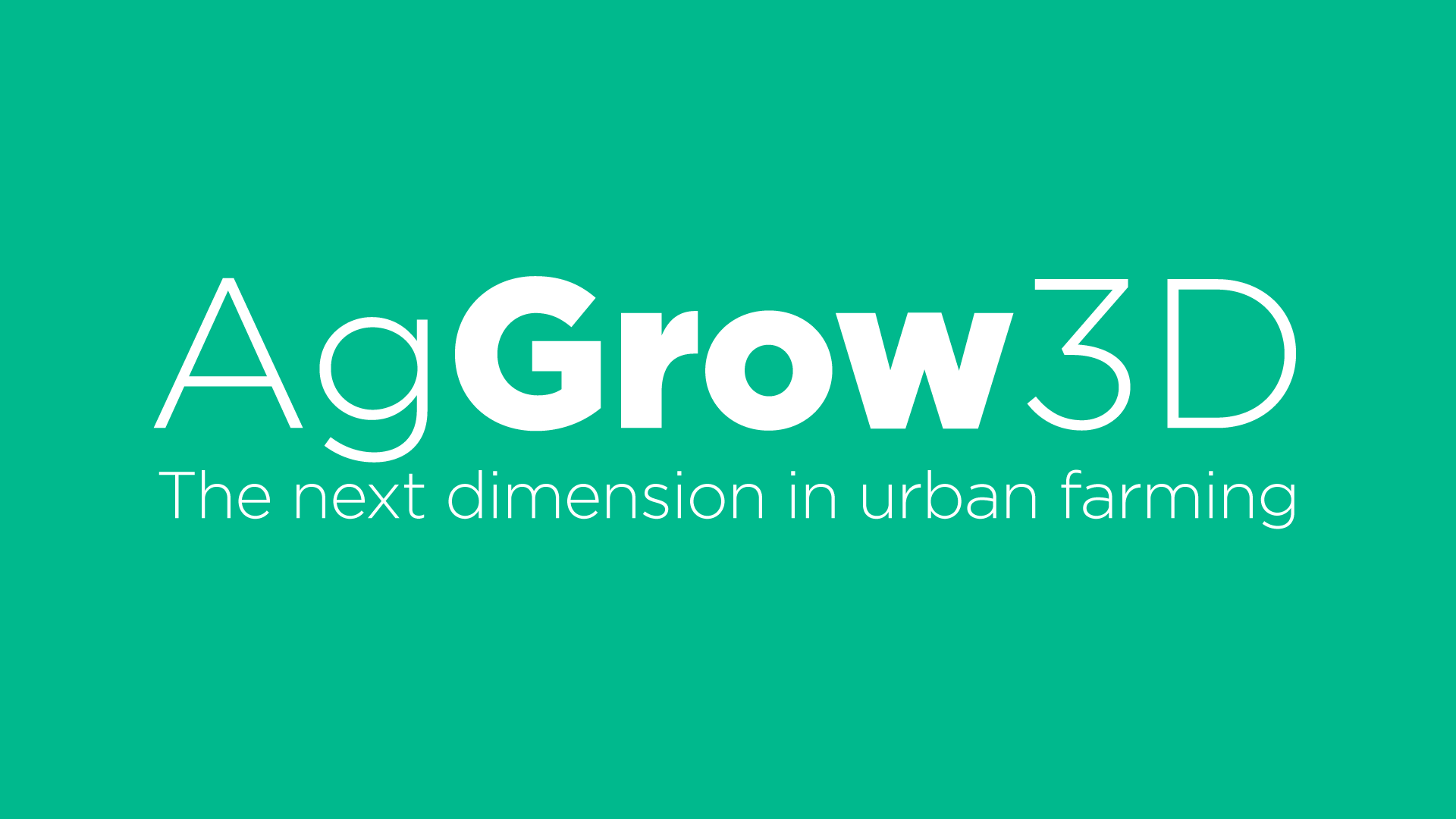 AgGrow3D: the next dimension in urban farming